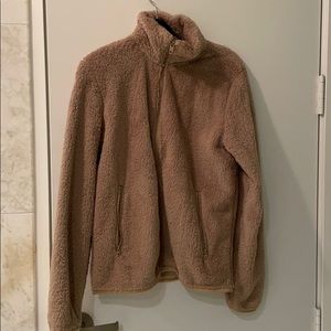 Aritzia TNA teddy slim zip up jacket